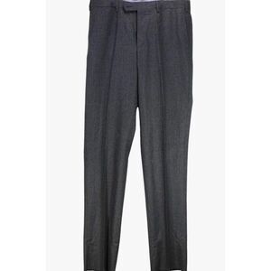 $395 Vigano 1959 Dress Pants Mens 38 Unhemmed Dark Gray 100% Wool Made Italy NWT